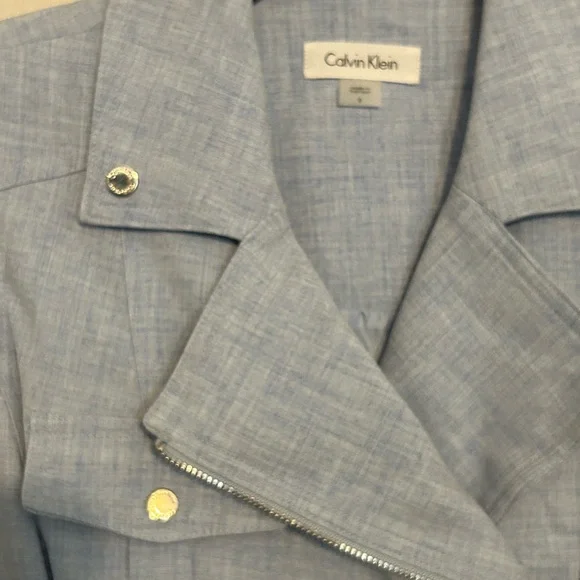 Calvin Klein | Light Blue Belted Midi Dress | Size 6 - Picture 3 of 6